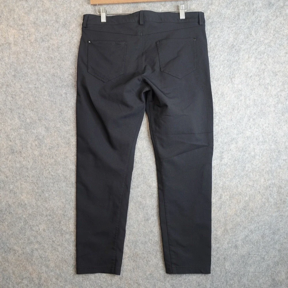 Lululemon‎ ABC Pants Mens 32x26 Black Slim 5 Pocket Warpstreme Commuter Trousers